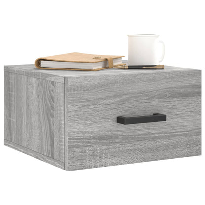 Berkfield Wall-mounted Bedside Cabinets 2 pcs Grey Sonoma 35x35x20 cm