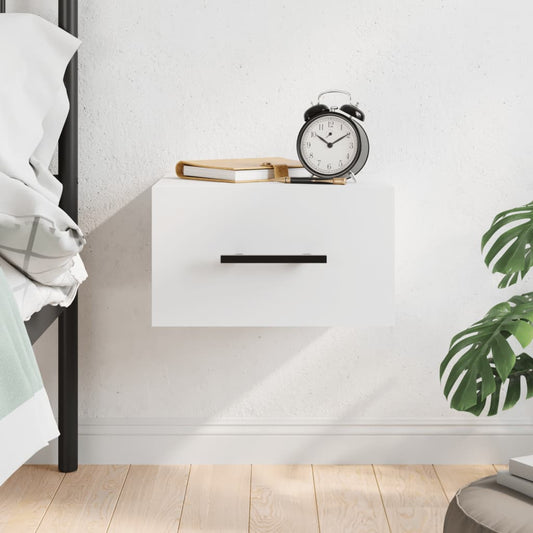 Berkfield Wall-mounted Bedside Cabinet White 35x35x20 cm