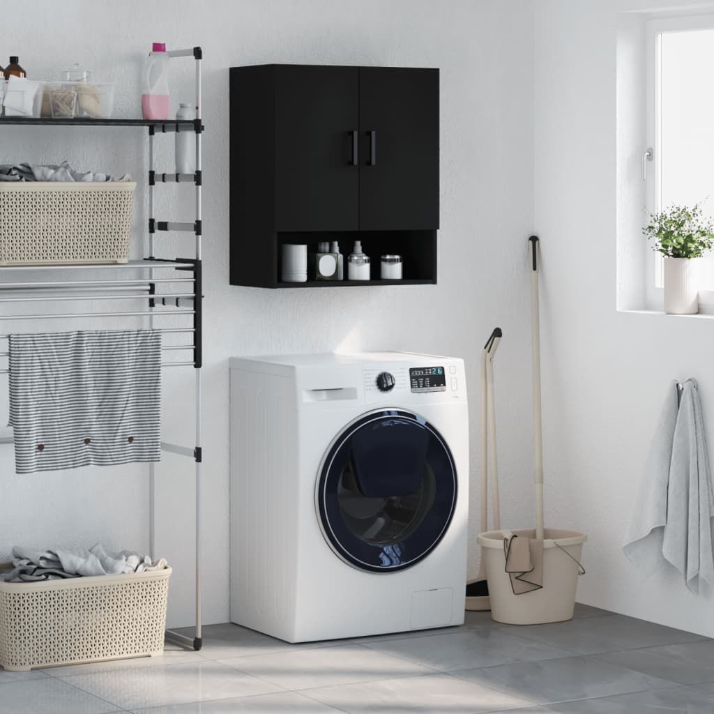 Berkfield Wall Cabinet Black 60x31x70 cm Engineered Wood