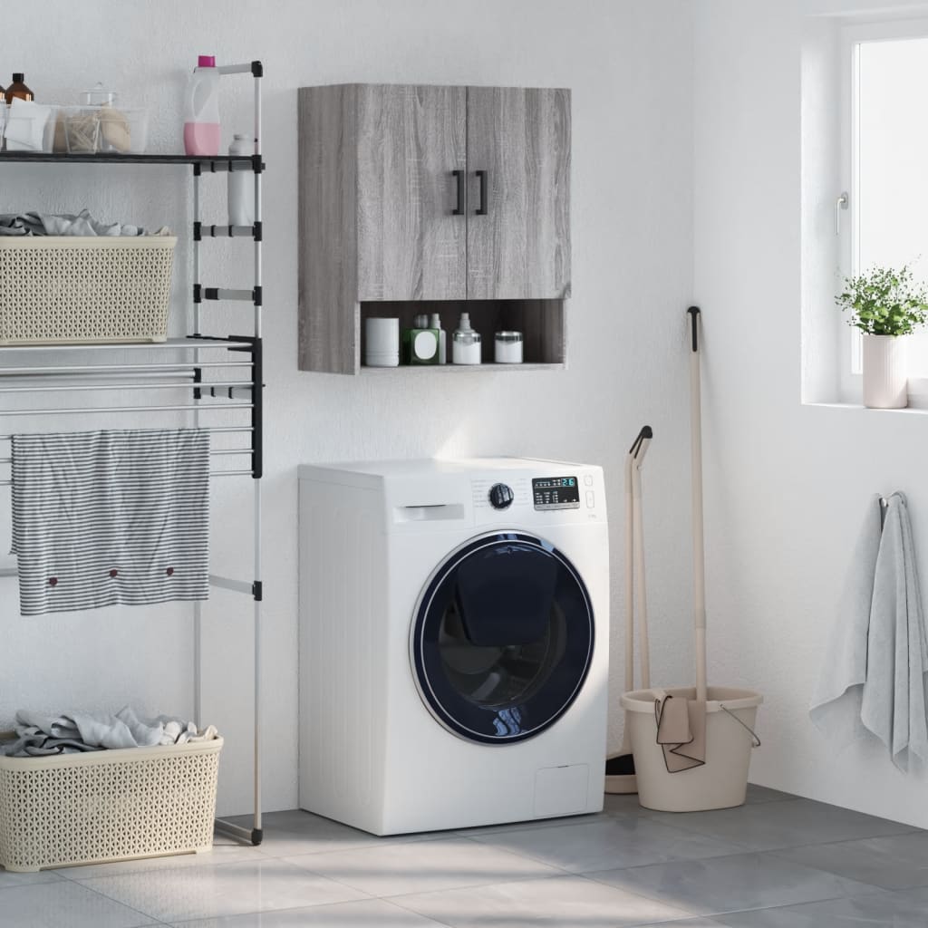 Berkfield Wall Cabinet Grey Sonoma 60x31x70 cm Engineered Wood