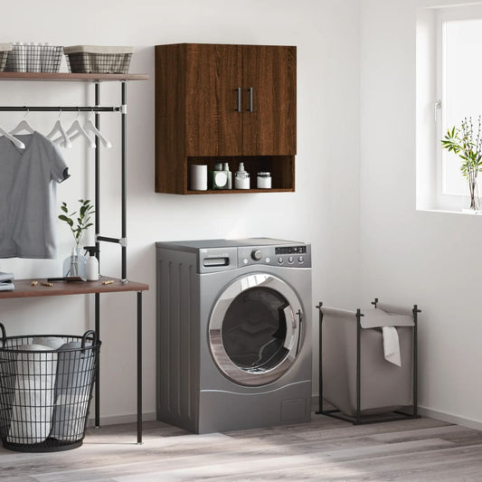Berkfield Wall Cabinet Brown Oak 60x31x70 cm Engineered Wood