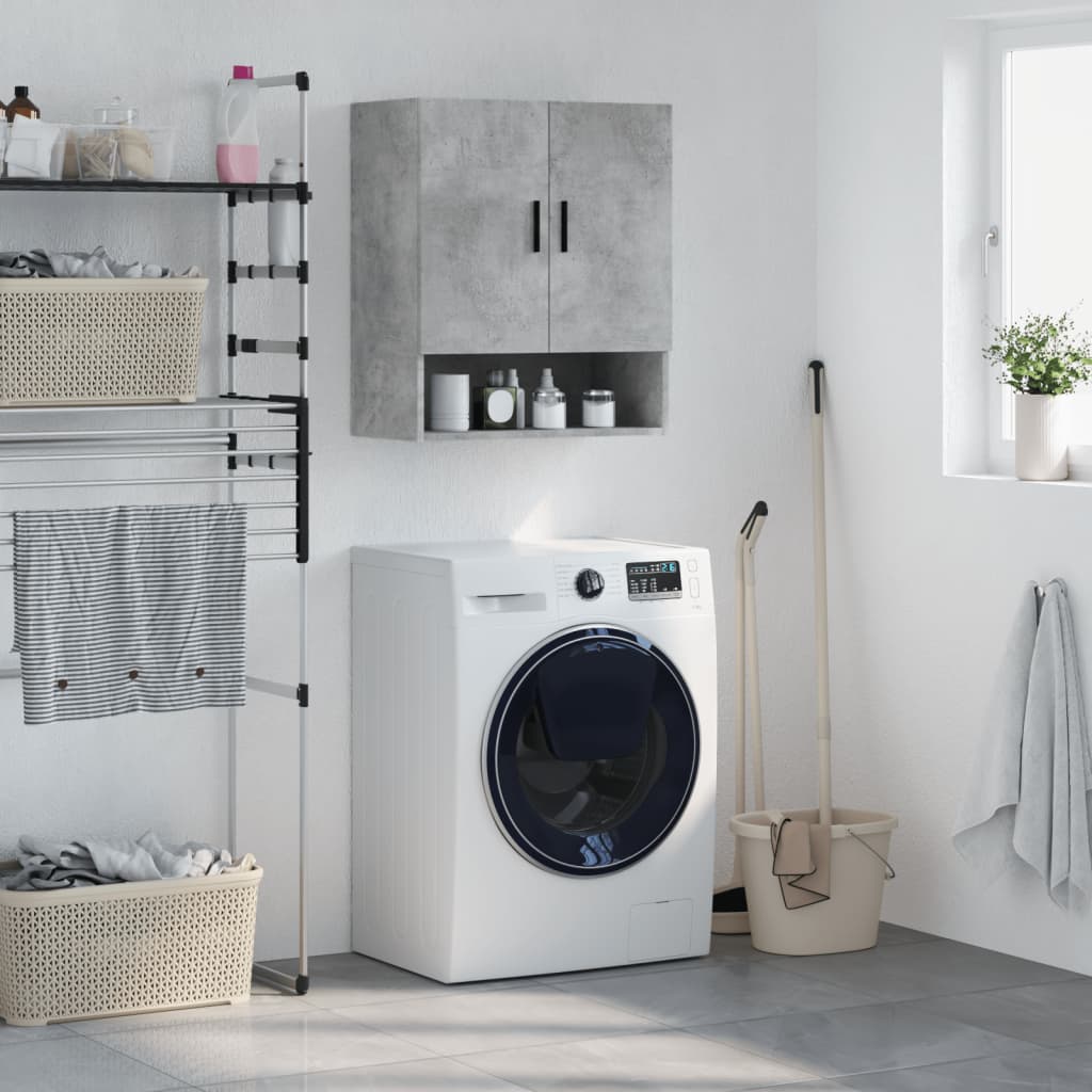 Berkfield Wall Cabinet Concrete Grey 60x31x70 cm Engineered Wood