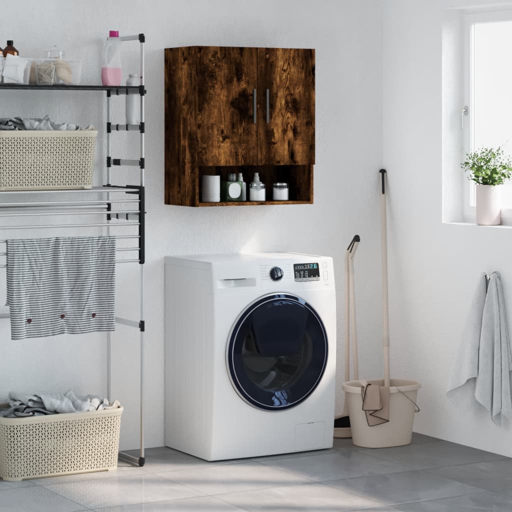 Berkfield Wall Cabinet Smoked Oak 60x31x70 cm Engineered Wood