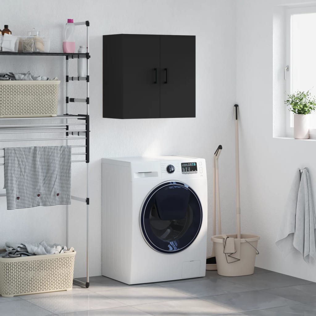 Berkfield Wall Cabinet Black 60x31x60 cm Engineered Wood