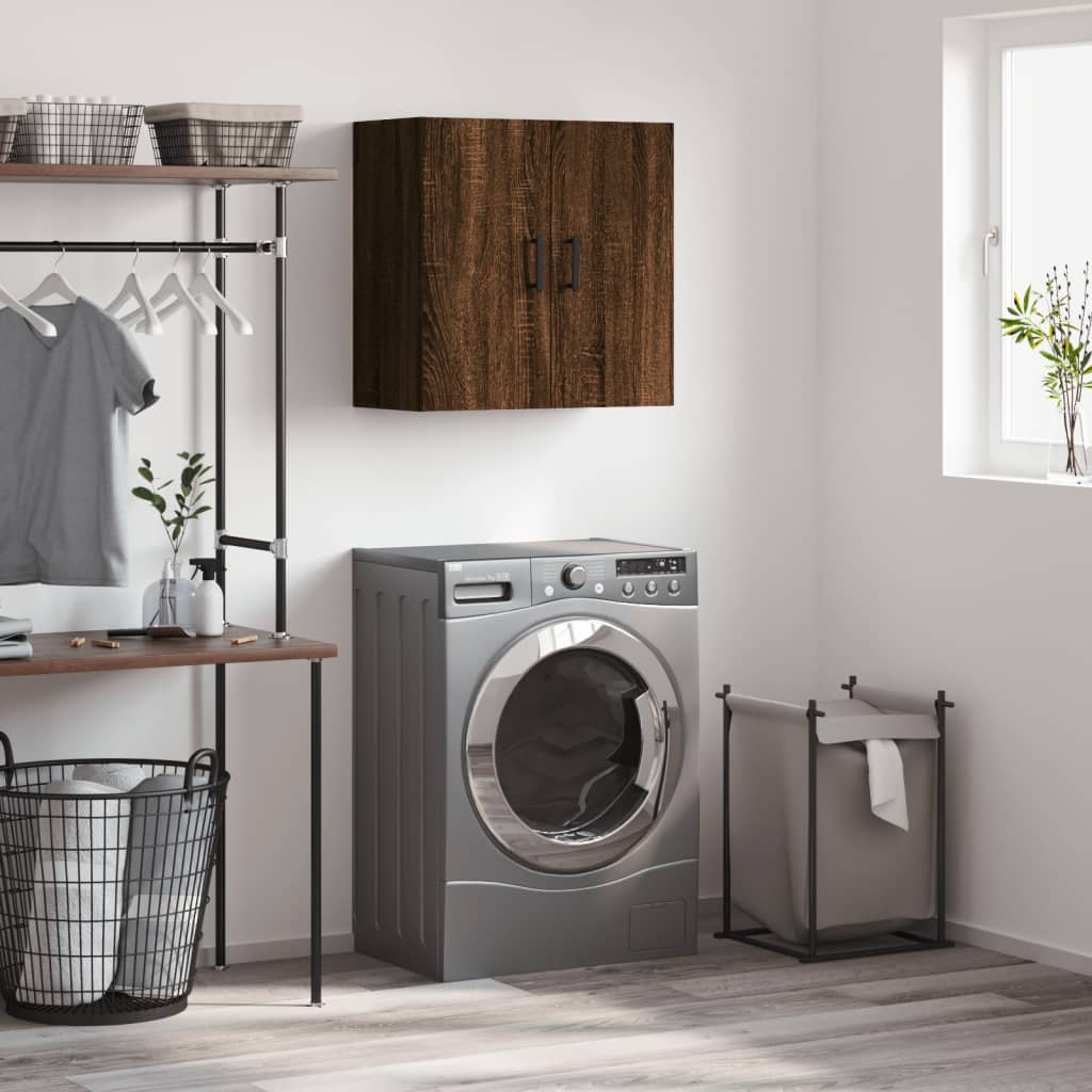 Berkfield Wall Cabinet Brown Oak 60x31x60 cm Engineered Wood