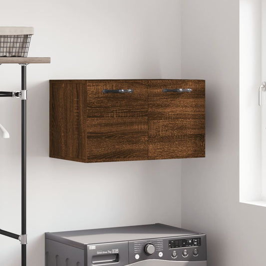 Berkfield Wall Cabinet Brown Oak 60x36.5x35 cm Engineered Wood