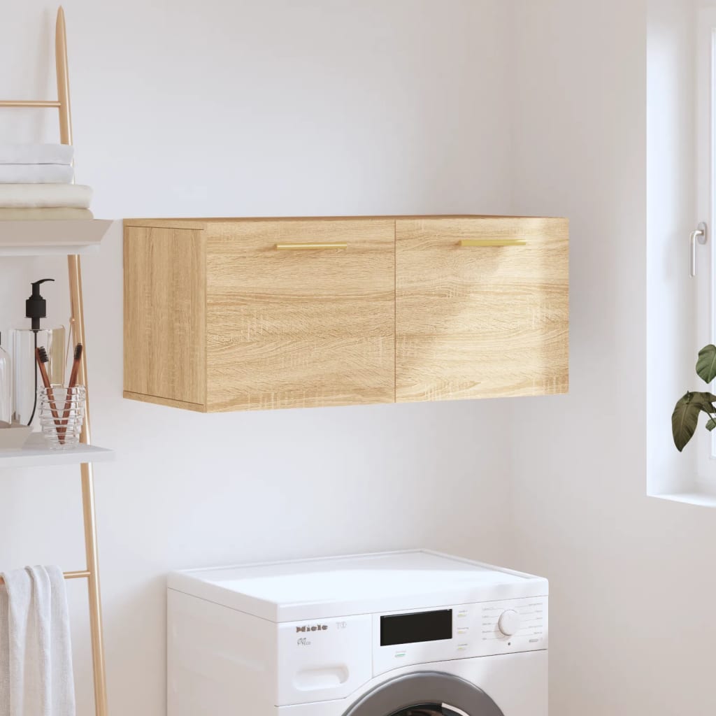 Berkfield Wall Cabinet Sonoma Oak 80x36.5x35 cm Engineered Wood