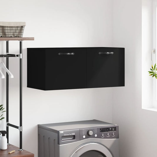 Berkfield Wall Cabinet Black 80x36.5x35 cm Engineered Wood