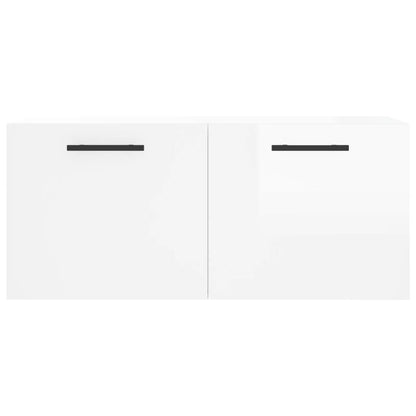 Berkfield Wall Cabinet High Gloss White 80x36.5x35 cm Engineered Wood