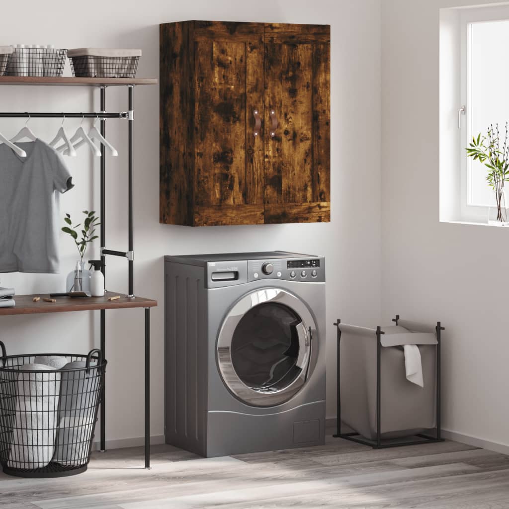 Berkfield Wall Mounted Cabinet Smoked Oak 69.5x34x90 cm Engineered Wood