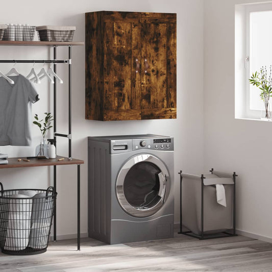 Berkfield Wall Mounted Cabinet Smoked Oak 69.5x34x90 cm Engineered Wood