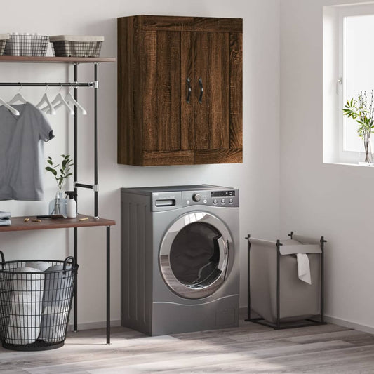 Berkfield Wall Mounted Cabinet Brown Oak 69.5x34x90 cm Engineered Wood