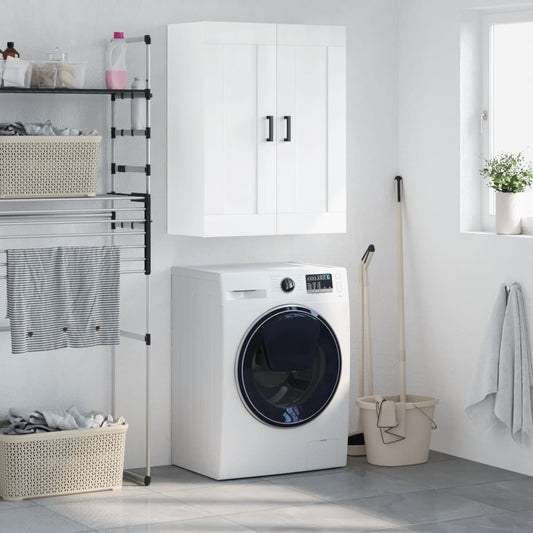 Berkfield Wall Mounted Cabinet High Gloss White 69.5x34x90 cm Engineered Wood