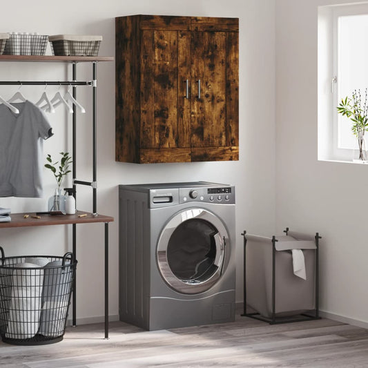 Berkfield Wall Mounted Cabinet Smoked Oak 69.5x34x90 cm Engineered Wood