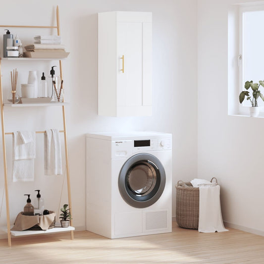 Berkfield Wall Mounted Cabinet White 34.5x34x90 cm Engineered Wood