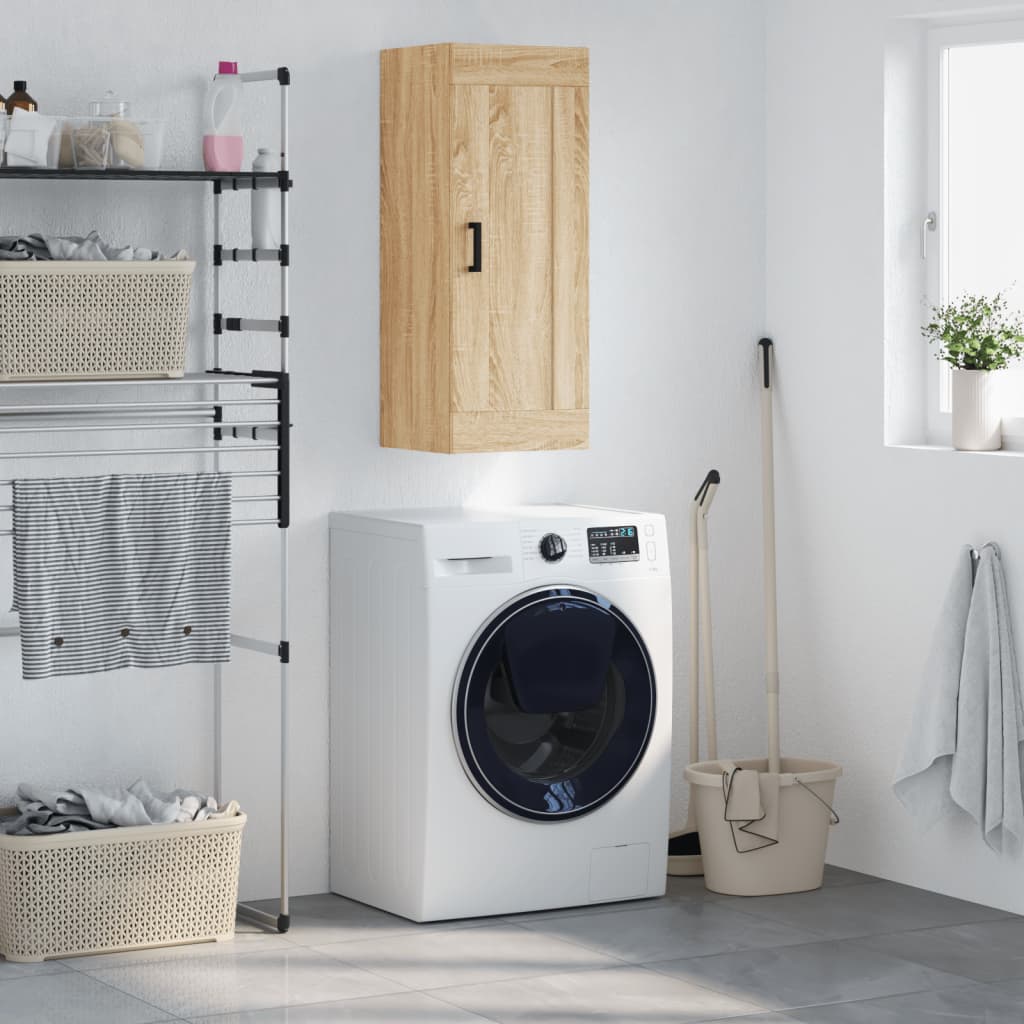 Berkfield Wall Mounted Cabinet Sonoma Oak 34.5x34x90 cm Engineered Wood