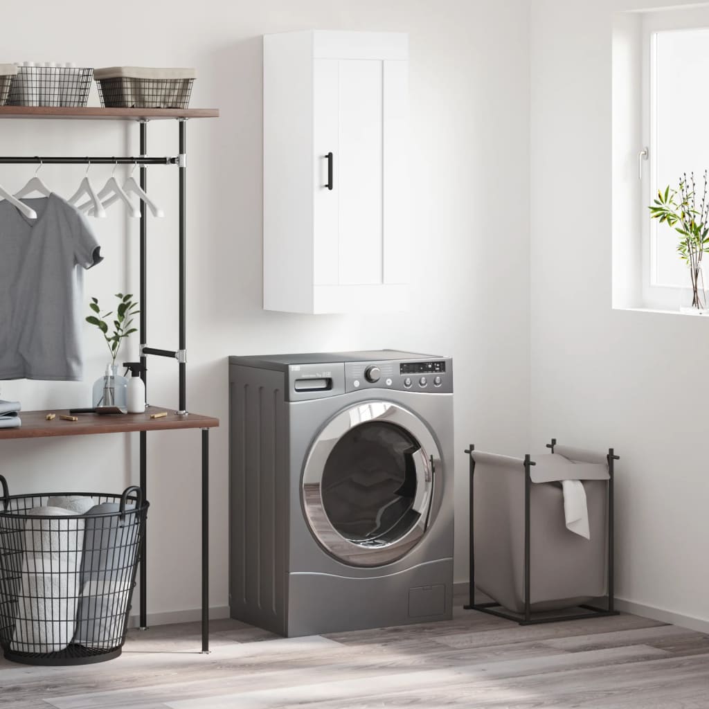 Berkfield Wall Mounted Cabinet White 34.5x34x90 cm Engineered Wood