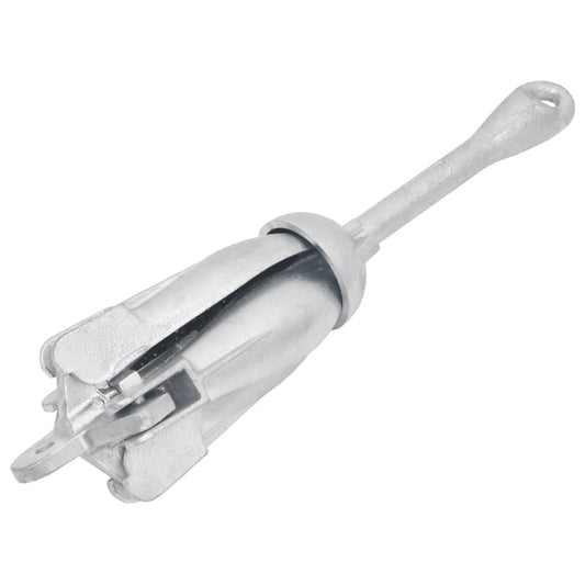 Berkfield Folding Anchor Silver 3.2 kg Malleable Iron
