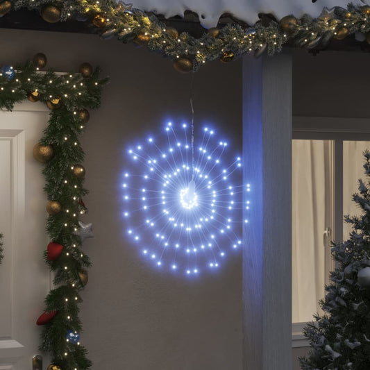 Berkfield Christmas Starburst Lights 140 LEDs 8 pcs Cold White 17 cm