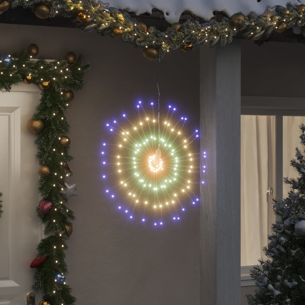 Berkfield Christmas Starburst Lights 140 LEDs 8 pcs Multicolour 17 cm