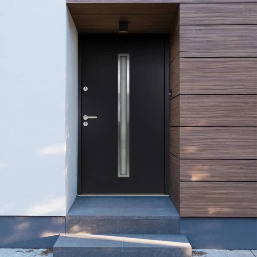 Berkfield Front Door Anthracite 90x200 cm Aluminium