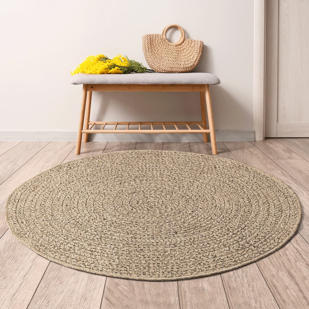 Berkfield Rug 120 cm Jute Look Indoor and Outdoor
