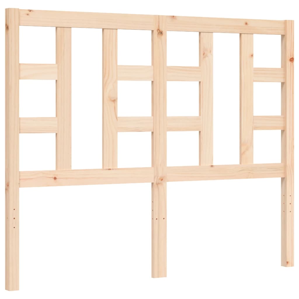 Berkfield Bed Frame with Headboard Small Double Solid Wood