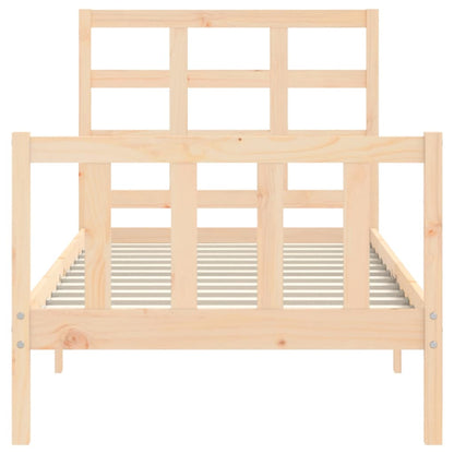 Berkfield Bed Frame with Headboard 90x190 cm Solid Wood