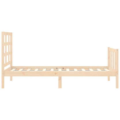 Berkfield Bed Frame with Headboard 90x190 cm Solid Wood