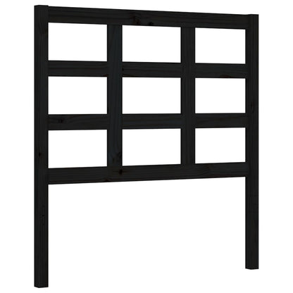 Berkfield Bed Frame with Headboard Black 90x190 cm Solid Wood