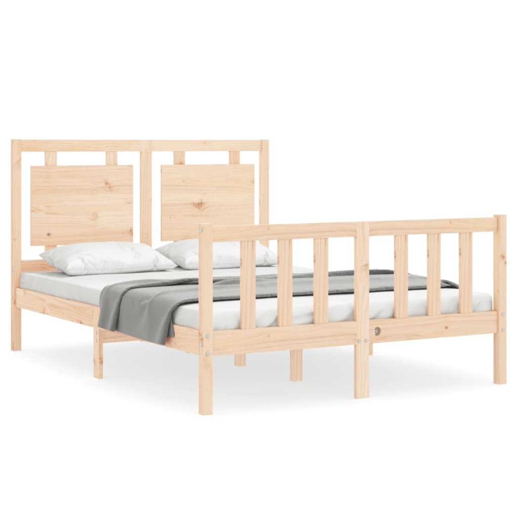 Berkfield Bed Frame with Headboard 120x200 cm Solid Wood