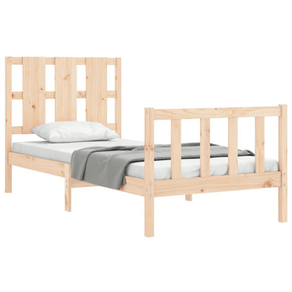 Berkfield Bed Frame with Headboard 90x190 cm Solid Wood