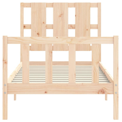 Berkfield Bed Frame with Headboard 90x190 cm Solid Wood