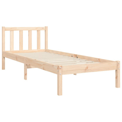 Berkfield Bed Frame with Headboard 90x190 cm Solid Wood