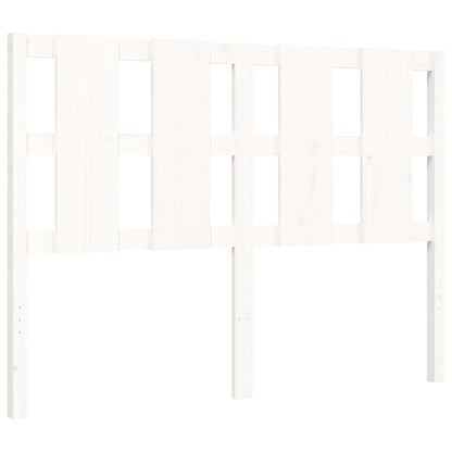 Berkfield Bed Frame with Headboard White 140x190 cm Solid Wood
