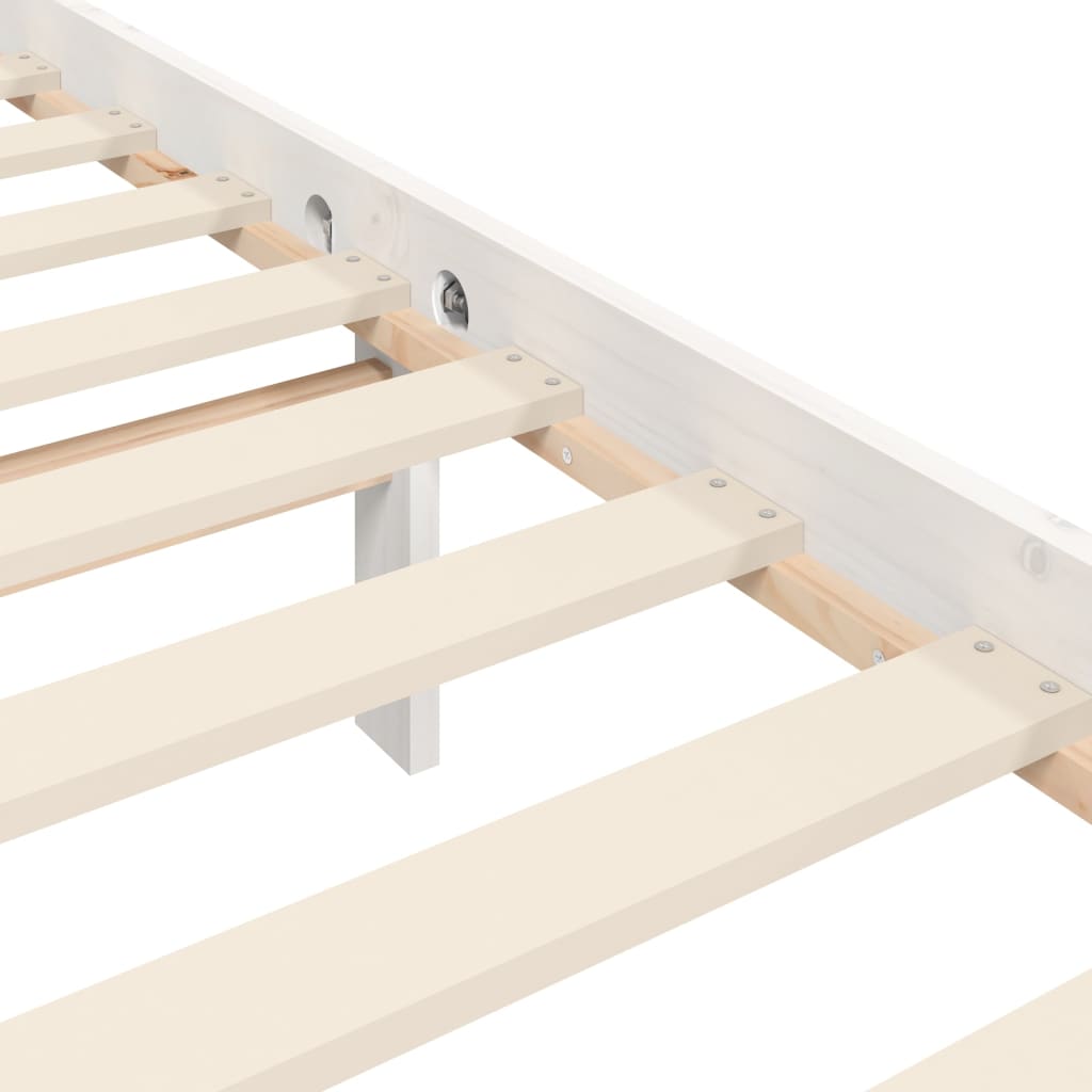 Berkfield Bed Frame with Headboard White 120x200 cm Solid Wood