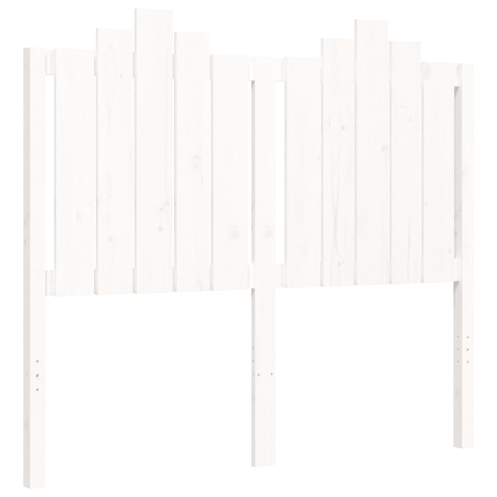 Berkfield Bed Frame with Headboard White Small Double Solid Wood