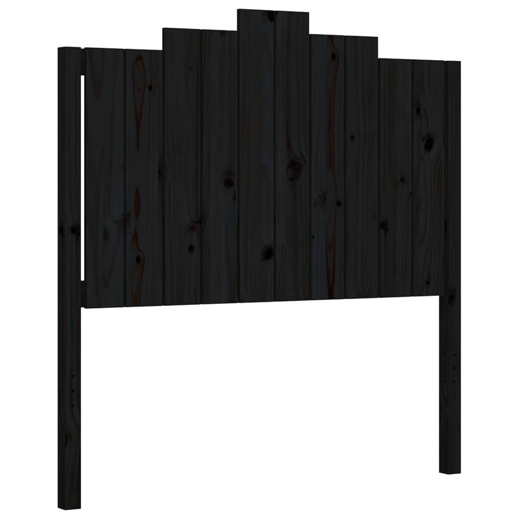 Berkfield Bed Frame with Headboard Black 100x200 cm Solid Wood