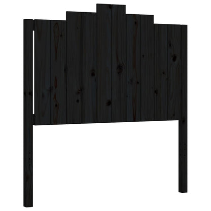 Berkfield Bed Frame with Headboard Black 100x200 cm Solid Wood