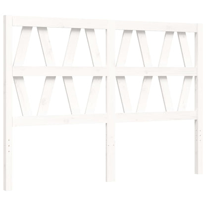 Berkfield Bed Frame with Headboard White 140x190 cm Solid Wood