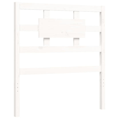 Berkfield Bed Frame with Headboard White 90x200 cm Solid Wood