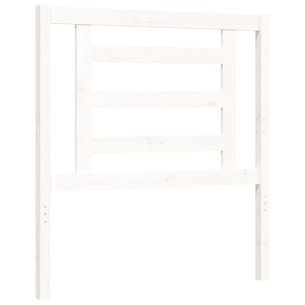 Berkfield Bed Frame with Headboard White 100x200 cm Solid Wood