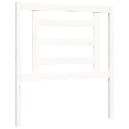 Berkfield Bed Frame with Headboard White 100x200 cm Solid Wood