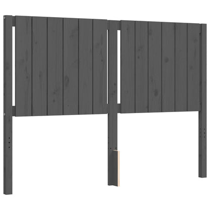 Berkfield Bed Frame with Headboard Grey 140x190 cm Solid Wood