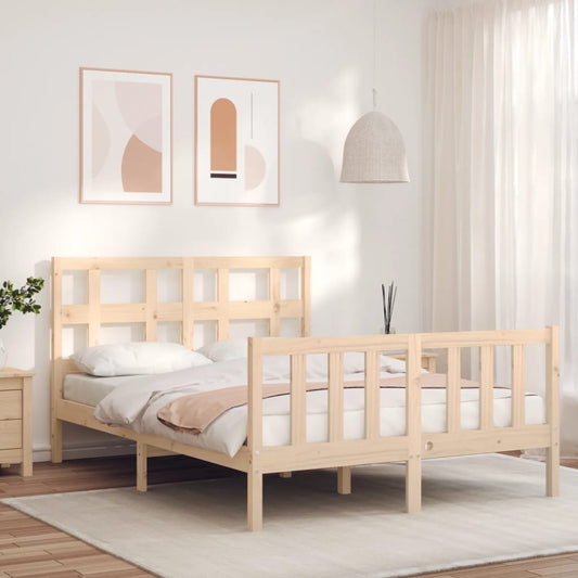 Berkfield Bed Frame with Headboard 120x200 cm Solid Wood
