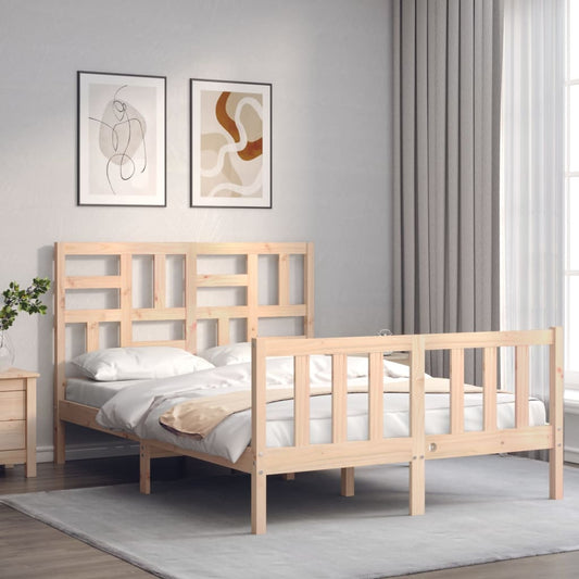 Berkfield Bed Frame with Headboard 120x200 cm Solid Wood
