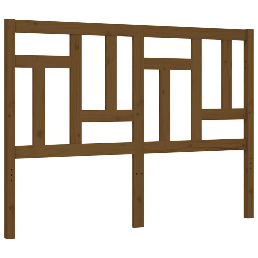 Berkfield Bed Frame with Headboard Honey Brown 140x200 cm Solid Wood
