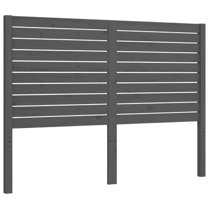 Berkfield Bed Frame with Headboard Grey Small Double Solid Wood