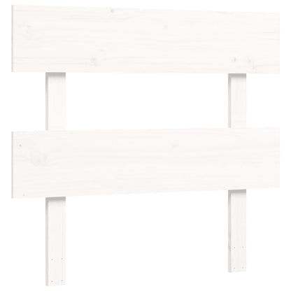 Berkfield Bed Frame with Headboard White Single Solid Wood