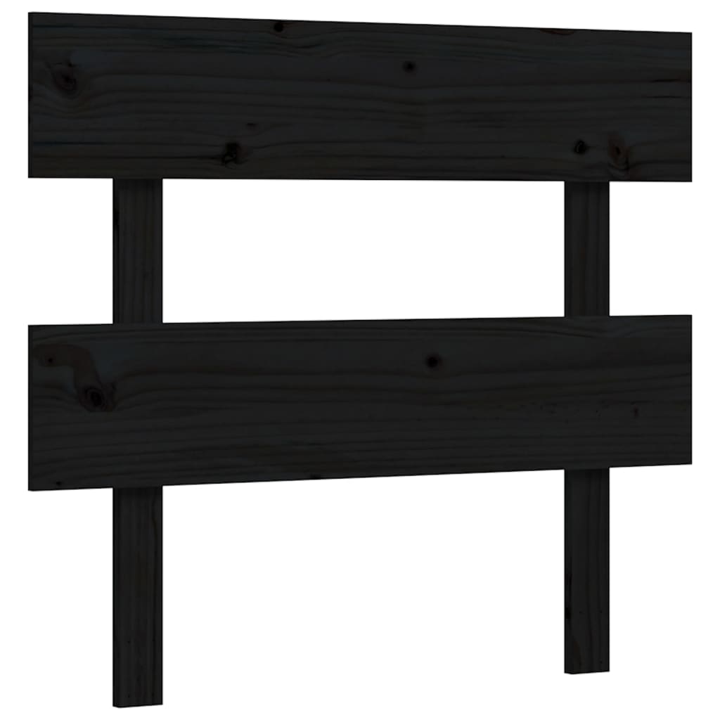 Berkfield Bed Frame with Headboard Black 100x200 cm Solid Wood